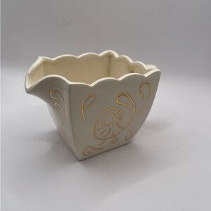 Vintage Elegant Cream and Gold Ceramic Creamer